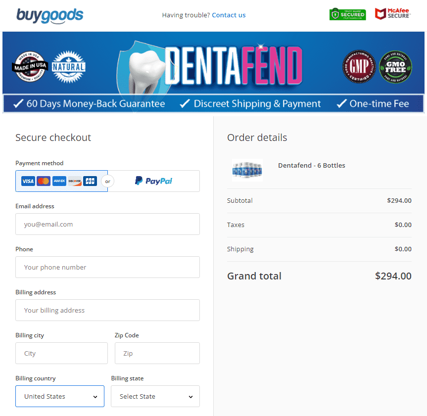 Dentafend add to cart